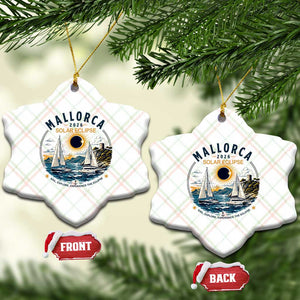Mallorca Spain 2026 Total Solar Eclipse Ceramic Ornament Sailing Cruise Totality Sail Explore Experience Travel Souvenir