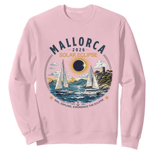 Mallorca Spain 2026 Total Solar Eclipse Sweatshirt Sailing Cruise Totality Sail Explore Experience Travel Souvenir