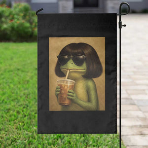 Funny Frog Bob Haircut Renaissance Painting Meme Garden Flag
