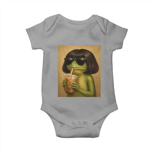 Funny Frog Bob Haircut Renaissance Painting Meme Baby Onesie