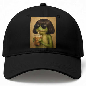 Funny Frog Bob Haircut Renaissance Painting Meme Baseball Cap