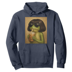 Funny Frog Bob Haircut Renaissance Painting Meme Hoodie