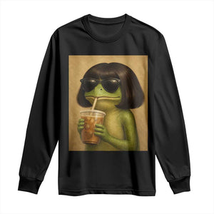 Funny Frog Bob Haircut Renaissance Painting Meme Long Sleeve Shirt