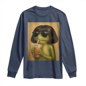 Funny Frog Bob Haircut Renaissance Painting Meme Long Sleeve Shirt