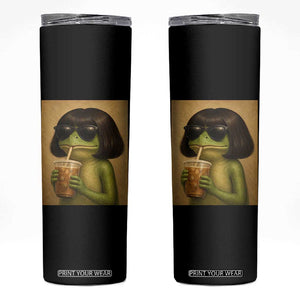 Funny Frog Bob Haircut Renaissance Painting Meme Skinny Tumbler