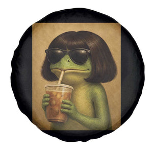 Funny Frog Bob Haircut Renaissance Painting Meme Spare Tire Cover