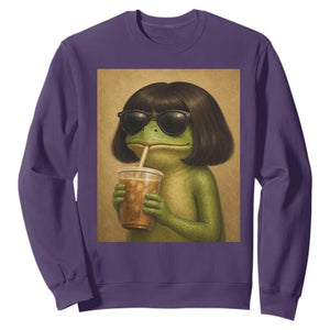 Funny Frog Bob Haircut Renaissance Painting Meme Sweatshirt