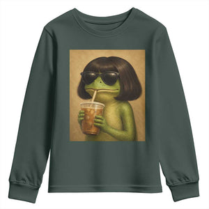 Funny Frog Bob Haircut Renaissance Painting Meme Youth Sweatshirt