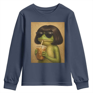 Funny Frog Bob Haircut Renaissance Painting Meme Youth Sweatshirt