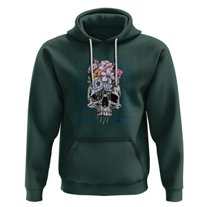 Retro Western Skull Hoodie Somebody Save Me From Myself Country Music TS02 Dark Forest Green Printyourwear