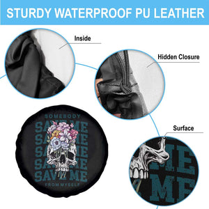 Retro Western Skull Spare Tire Cover Somebody Save Me From Myself Country Music TS02 Print Your Wear