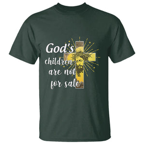 God's Children T Shirt Not For Sale End Human Trafficking TS02 Dark Forest Green Printyourwear