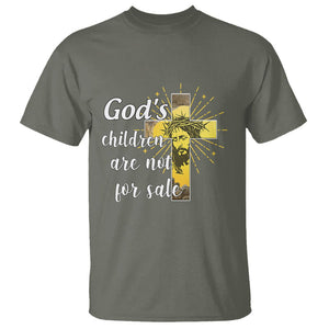 God's Children T Shirt Not For Sale End Human Trafficking TS02 Military Green Printyourwear