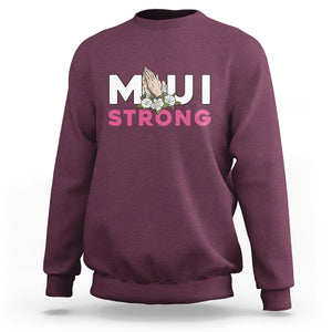 Maui Strong Sweatshirt Pray For Maui Hawaii Strong TS02 Maroon Printyourwear