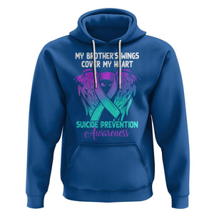 Suicide Prevention Awareness Hoodie Suicide Awareness Support My Brother's Wings Cover My Heart TS02 Royal Blue Printyourwear