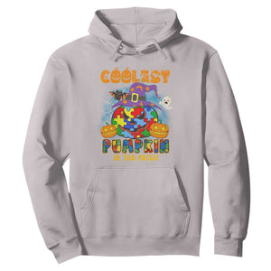 Autism Pumpkin Hoodie Coolest Pumpkin In The Patch Puzzle Piece Halloween TS02 Ice Gray Printyourwear