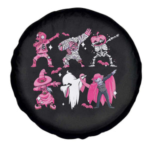 Pink Halloween Breast Cancer Spare Tire Cover Dabbing Skeleton Zombie TS02 Print Your Wear