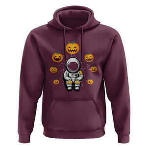 Halloween Astronaut Hoodie Scary Pumpkin Universe Outer Space Halloween Costume TS02 Maroon Print Your Wear