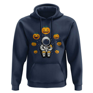 Halloween Astronaut Hoodie Scary Pumpkin Universe Outer Space Halloween Costume TS02 Navy Print Your Wear