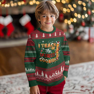 Teacher Christmas Ugly Christmas Sweater I Teach The Smartest Cookies Gingerbread Man Students TS02 Christmas Print Your Wear