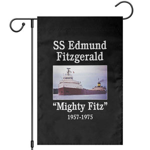 SS Edmund Fitzgerald Mighty Fitz Tribute Garden Flag Great Lakes Shipwreck Memorial TS02 Black Print Your Wear