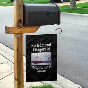 SS Edmund Fitzgerald Mighty Fitz Tribute Garden Flag Great Lakes Shipwreck Memorial TS02 Print Your Wear