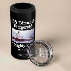 SS Edmund Fitzgerald Mighty Fitz Tribute 4 in 1 Can Cooler Tumbler Great Lakes Shipwreck Memorial TS02 Print Your Wear