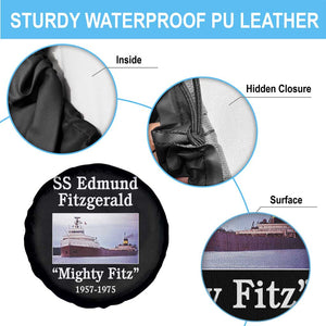 SS Edmund Fitzgerald Mighty Fitz Tribute Spare Tire Cover Great Lakes Shipwreck Memorial TS02 Print Your Wear