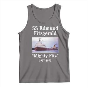 SS Edmund Fitzgerald Mighty Fitz Tribute Tank Top Great Lakes Shipwreck Memorial TS02 Deep Heather Print Your Wear