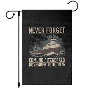 Never Forget Edmund Fitzgerald Tribute Garden Flag November 10 1975 Shipwreck Memorial TS02 Black Print Your Wear