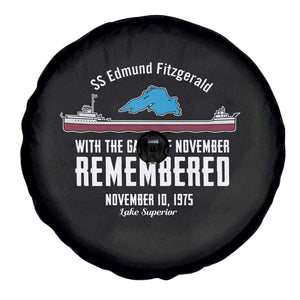 SS Edmund Fitzgerald Gales of November Tribute Spare Tire Cover Lake Superior Shipwreck Memorial TS02 Print Your Wear