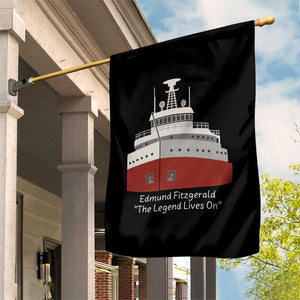 Edmund Fitzgerald Tribute Garden Flag The Legend Lives On Great Lakes Freighter Memorial TS02 Print Your Wear
