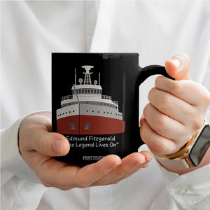 Edmund Fitzgerald Tribute Coffee Mug The Legend Lives On Great Lakes Freighter Memorial TS02 Print Your Wear