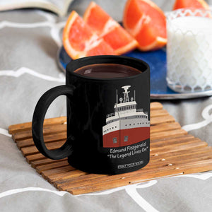Edmund Fitzgerald Tribute Coffee Mug The Legend Lives On Great Lakes Freighter Memorial TS02 Print Your Wear