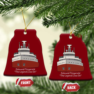 Edmund Fitzgerald Tribute Ceramic Ornament The Legend Lives On Great Lakes Freighter Memorial TS02 Print Your Wear