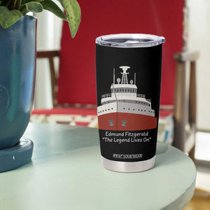 Edmund Fitzgerald Tribute Tumbler Cup The Legend Lives On Great Lakes Freighter Memorial TS02 Print Your Wear