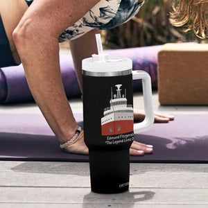 Edmund Fitzgerald Tribute Tumbler With Handle The Legend Lives On Great Lakes Freighter Memorial TS02 Print Your Wear