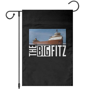 The Big Fitz Tribute Garden Flag SS Edmund Fitzgerald Freighter Design for Great Lakes History TS02 Black Print Your Wear