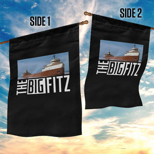 The Big Fitz Tribute Garden Flag SS Edmund Fitzgerald Freighter Design for Great Lakes History TS02 Print Your Wear