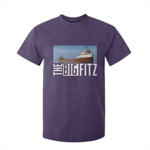 The Big Fitz Tribute T Shirt For Kid SS Edmund Fitzgerald Freighter Design for Great Lakes History TS02 Purple Print Your Wear