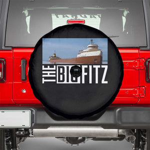 The Big Fitz Tribute Spare Tire Cover SS Edmund Fitzgerald Freighter Design for Great Lakes History TS02 Black Print Your Wear