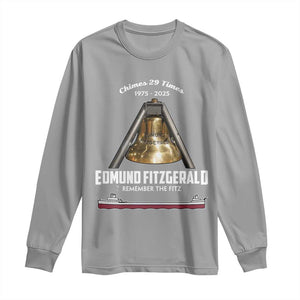 Edmund Fitzgerald 50th Anniversary Tribute Long Sleeve Shirt Chimes 29 Times 1975 2025 Memorial TS02 Sport Gray Print Your Wear