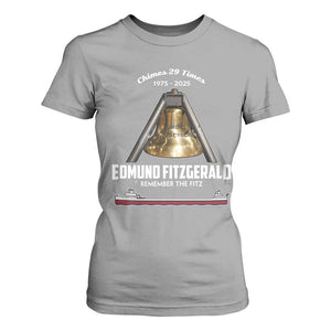 Edmund Fitzgerald 50th Anniversary Tribute T Shirt For Women Chimes 29 Times 1975 2025 Memorial TS02 Sport Gray Print Your Wear