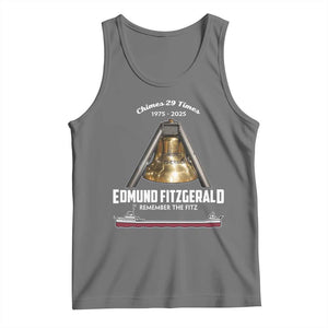 Edmund Fitzgerald 50th Anniversary Tribute Tank Top Chimes 29 Times 1975 2025 Memorial TS02 Black Heather Print Your Wear