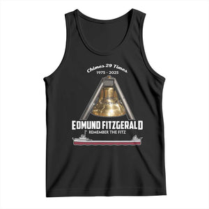 Edmund Fitzgerald 50th Anniversary Tribute Tank Top Chimes 29 Times 1975 2025 Memorial TS02 Black Print Your Wear