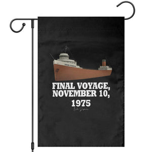 SS Edmund Fitzgerald Final Voyage Tribute Garden Flag November 10 1975 Lake Superior Memorial TS02 Black Print Your Wear