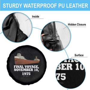 SS Edmund Fitzgerald Final Voyage Tribute Spare Tire Cover November 10 1975 Lake Superior Memorial TS02 Print Your Wear