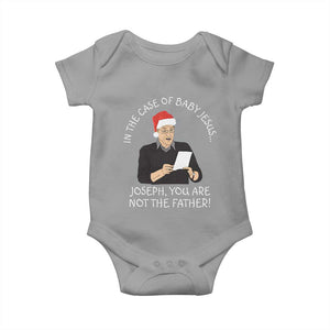 Funny Christmas Jesus Paternity Test Baby Onesie Joseph You Are Not the Father Holiday Humor TS02 Sport Gray Print Your Wear