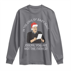 Funny Christmas Jesus Paternity Test Long Sleeve Shirt Joseph You Are Not the Father Holiday Humor TS02 Charcoal Print Your Wear