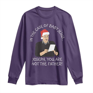 Funny Christmas Jesus Paternity Test Long Sleeve Shirt Joseph You Are Not the Father Holiday Humor TS02 Purple Print Your Wear
